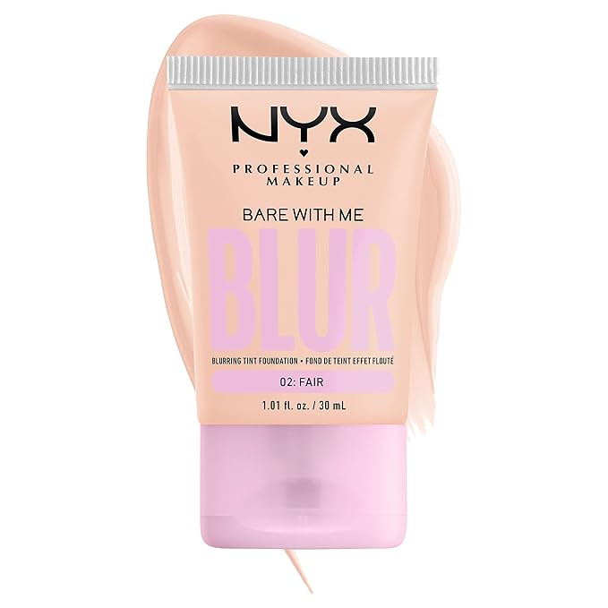 NYX PROFESSIONAL MAKEUP Bare With Me Blur Skin Tint Foundation Make Up with Matcha, Glycerin & Niacinamide - Fair