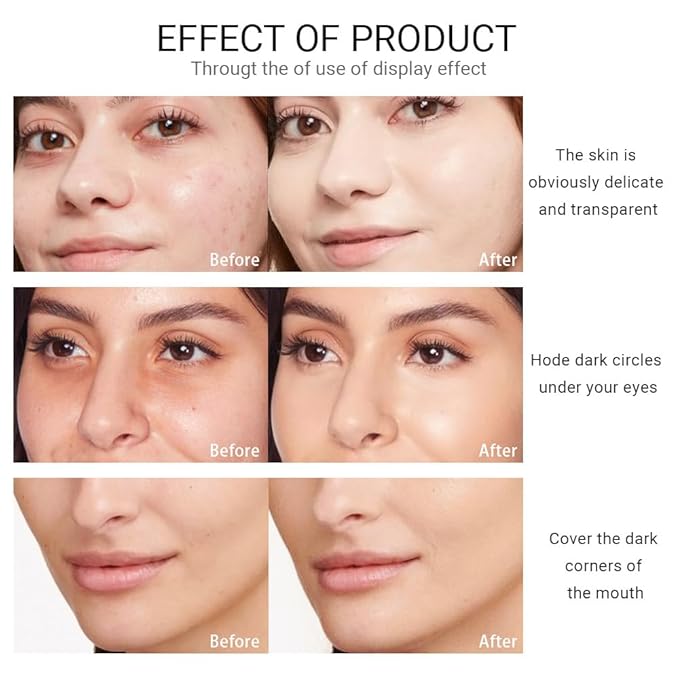 Matte Cream Oil Free Concealer Foundation Pack with Foundation Brush,Base Facial Matte Full Coverage Liquid Tattoo Concealer Hide Foundation Primer Make-up Kit.1.67 Fl.Oz (08#)