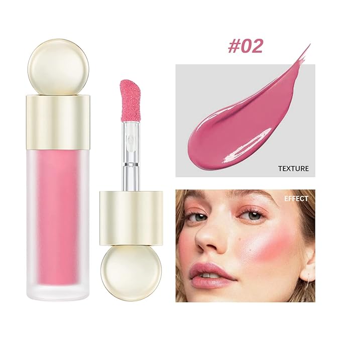 Liquid Blush, Matte Liquid Cream Makeup Dual Use for Girl