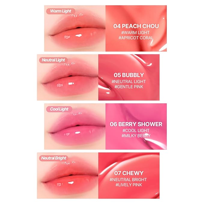 2aN Glaze Bouncing Tint – Lightweight, Moisturizing Lip Tint with High-Shine Finish, Smooth, Light Plumping, Comfortable Wear, Korean Makeup (Chewy, 0.16 oz)