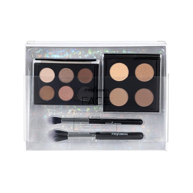 Profusion Cosmetics Complete Face Sculpting Collection for Festive Glam, Indulge in Luxury with Ultimate Makeup kit and Achieve Stunning Looks for Glamorous Holiday (Nude)