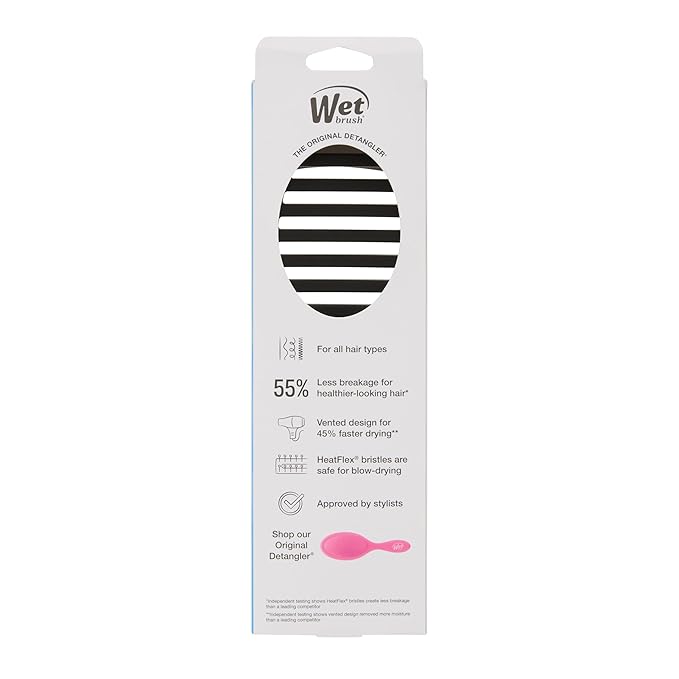 Wet Brush Speed Dry Hair Brush, Black Frost - Vented Design & Soft HeatFlex Bristles Are Blow Dry Safe - Ergonomic Handle Manages Tangles - Pain-Free Hair Accessories