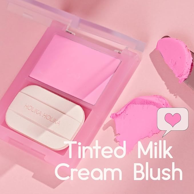 HOLIKA HOLIKA Colored Milk Cream Blush 04 LOVE Clean, Buildable