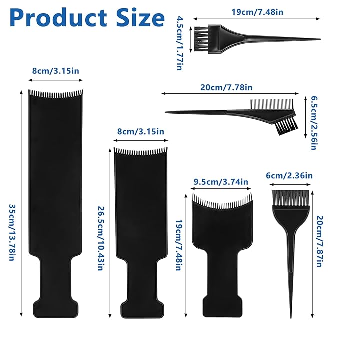 6 Pcs Balayage Board Black