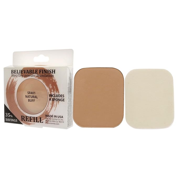 Sorme Cosmetics Believable Finish Powder Foundation Refill in 0.23oz