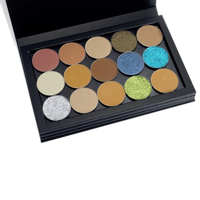 3-Layer Book Shaped Magnetic Eyeshadow Palette Large Empty