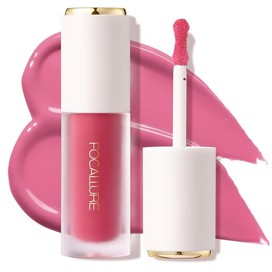FOCALLURE Silky Cream Liquid Blush,Leaving a Matte Dewy Makeup Look,Easy to Apply and Create a Natural Flush,Long Lasting and Lightweight Cheek Blush Face Makeup,CATCH ME