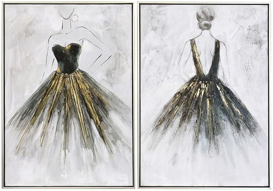 Ballet Lady - Hand Painted Canvas - Muted