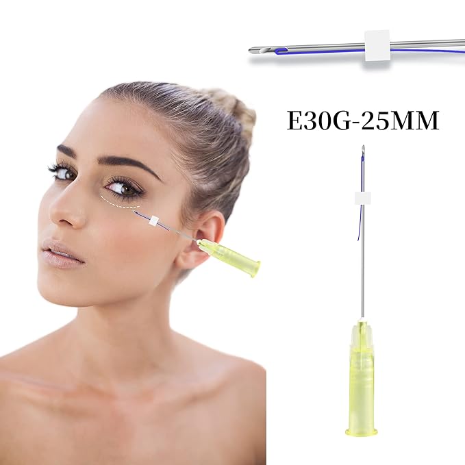 Pdo Lifting Thread, Pdo Threads Lift for Eyes, Helps Restore Skin's Firmness and Elasticity, and Improves Eye Wrinkles (20PCS-30G*25MM)