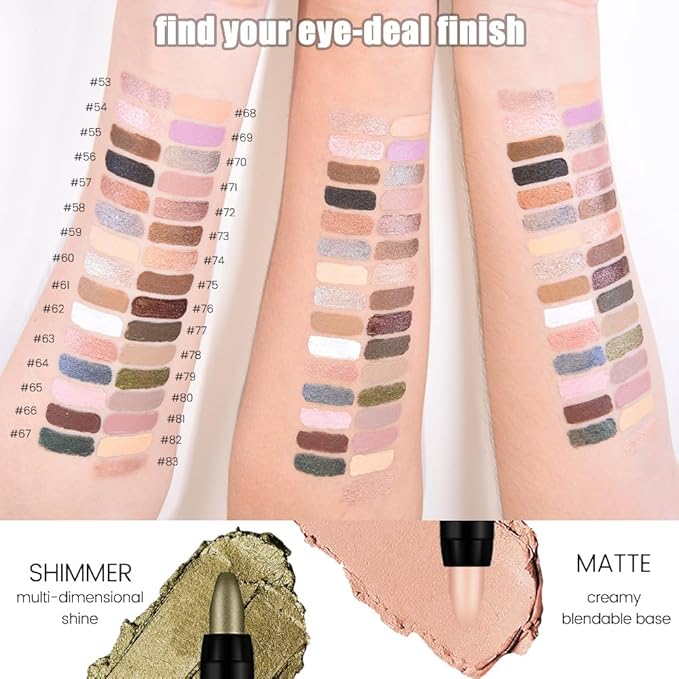 Kaely Cream Eye Shadow Sticks, Mink Mauve Metallic Eyeliner Pencil Eyeshadow Palette Makeup, Eye Highlighter Brightener Stick for Older Women Waterproof Pigmented, sombras para ojos, New-53