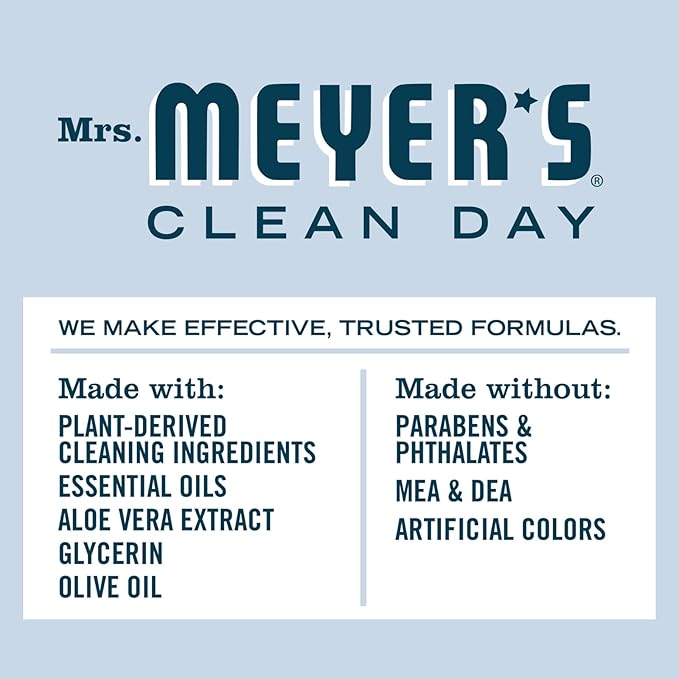 MRS. MEYER'S CLEAN DAY Liquid Hand Soap Variety Pack Scent, 33 OZ Refill + 12.5 OZ, 1 CT (Snowdrop)
