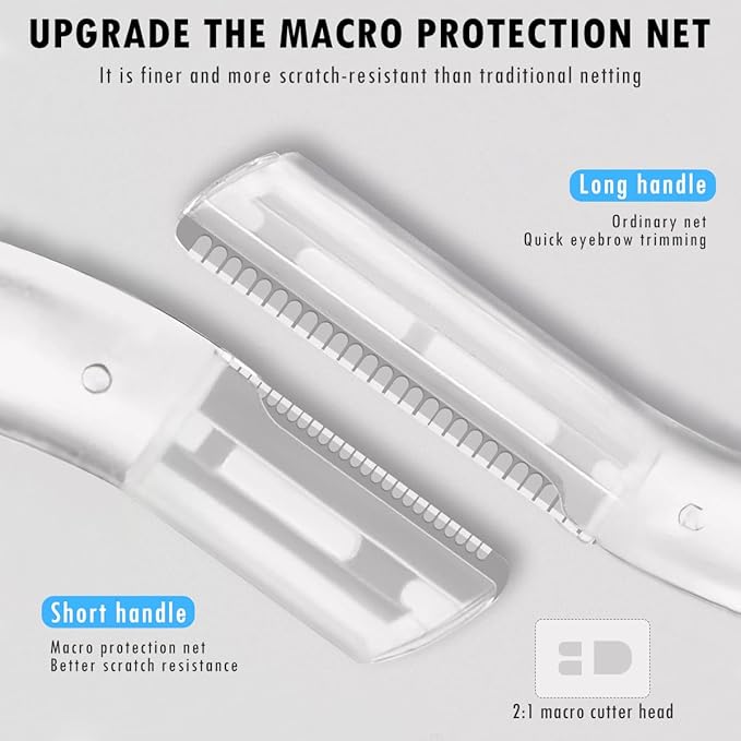 Dermaplaning Tool Set – Facial Razor for Women & Men with Eyebrow Trimmer – Exfoliating Facial Shaver for Peach Fuzz Removal, Skin Refresh & Eyebrow Shaping