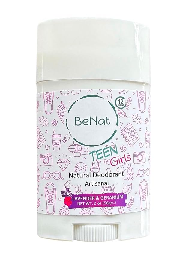 All Natural Deodorant For Teen Girls 100% Natural Aluminum-Free Carcinogen Free Kids Deodorant For Girls Clinically Proven To Be Safe For Children and Teenagers