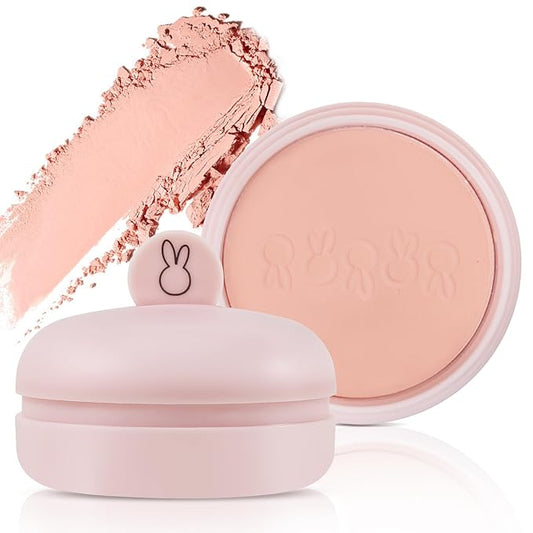 Boobeen Blush Compact for Face, Matte Baked Cream with Puff