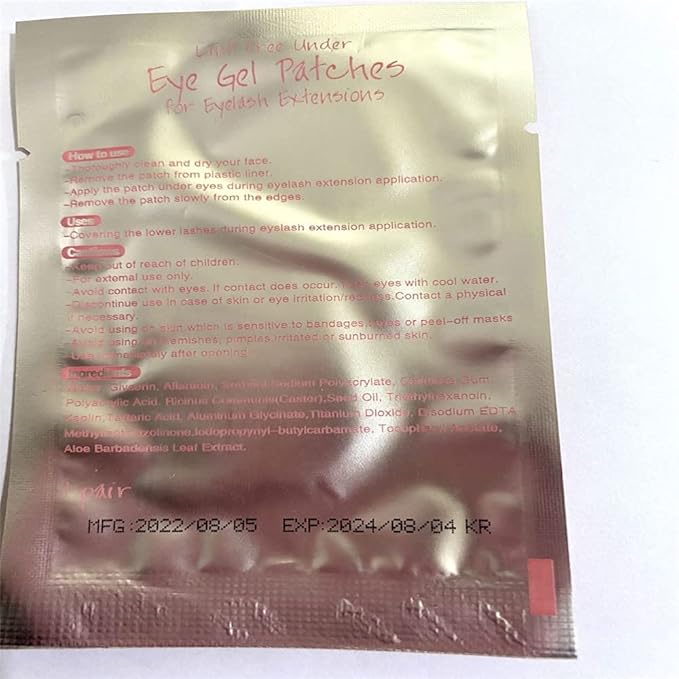 100 Pairs Set，Eye Gel Patches,Under Eye Pads Lint Free Lash Extension Eye Gel Patches for Eyelash Extension (pink)