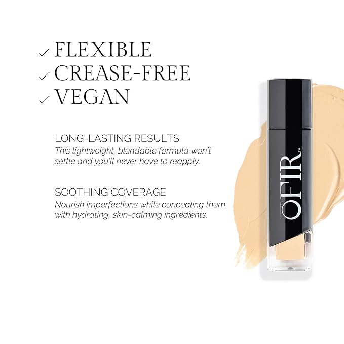OFIR Perfected Weightless Concealer | Porous Coverage Blends for Smooth Finish | Covers Dark Circles Vegan Concealer | Botanical Formula Soothes Redness & Dullness |Sable - Deep Neutral 0.27 OZ