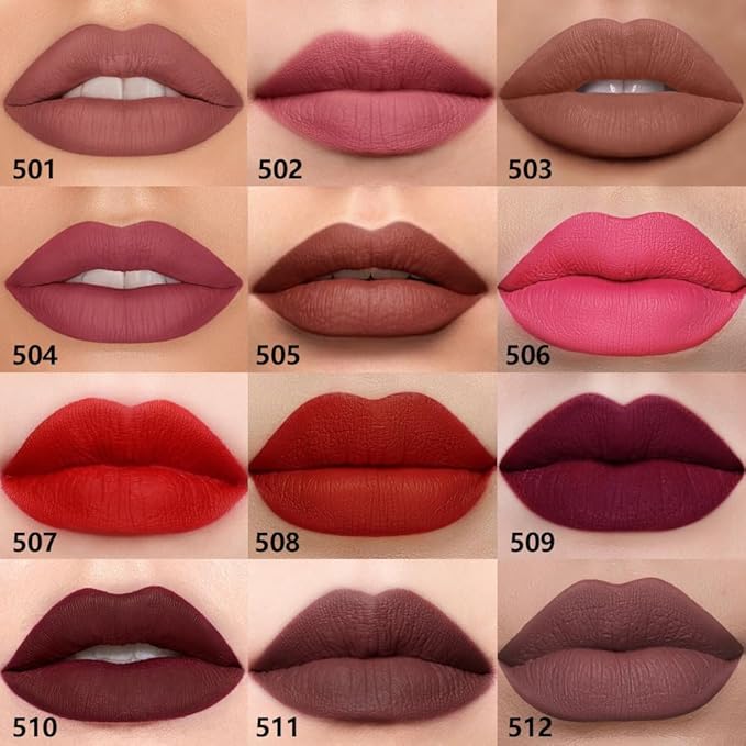 Crimson Lip Liner Pencil, Smooth Matte Lipstick Crayon with Lip Pencil Sharpener for Women, Velvet Smudge Proof Smudgeproof Waterproof No Transfer Makeup Forever Lipliner 507#