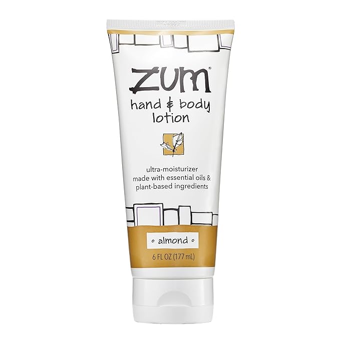 Zum Indigo Wild Hand & Body Lotion - Natural Hand Lotion for Dry Hands - Body Lotion for Women & Men - Body Moisturizers Include Shea Butter, Jojoba Oil & More - Almond Scent - 6 fl oz
