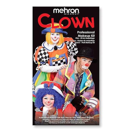 Mehron Makeup Premium Character Kits| Makeup Kits for Halloween & Cosplay| Made in the USA | Complete Makeup Kit | Includes all Makeup, Tools, & Instructions on How to Create the Look | (Clown)