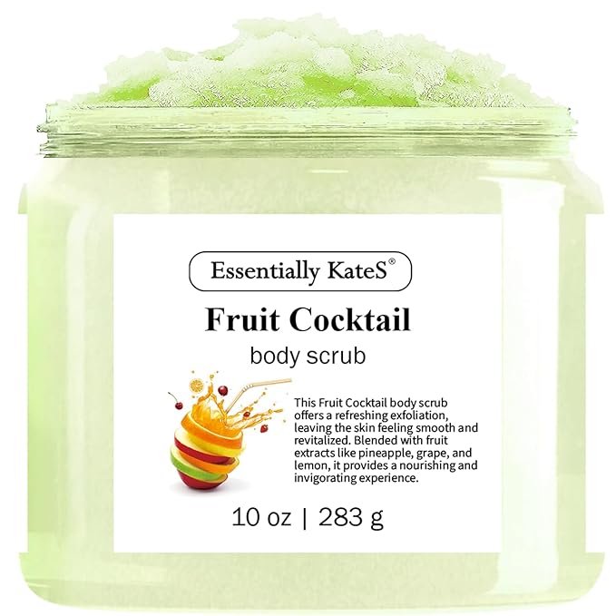 Fruit Cocktail Body & Foot Scrub 10 Oz - A refreshing, sweet, juicy aroma evokes the scent of freshly picked grapes - The best stocking stuffer.
