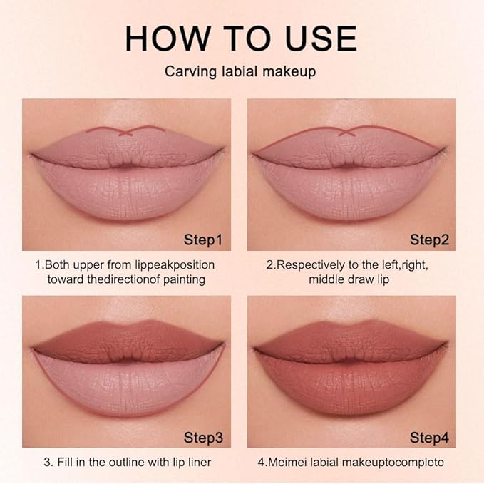 12 Colors lip liner pencils, Modern Classic Lip Liner, Lip Liner Pigmented Vegan Matte, Lasting Finish Lip Liner, Luxurious Creamy Long Lasting Lip Liner, Prevents Feathering and Fading, (10)