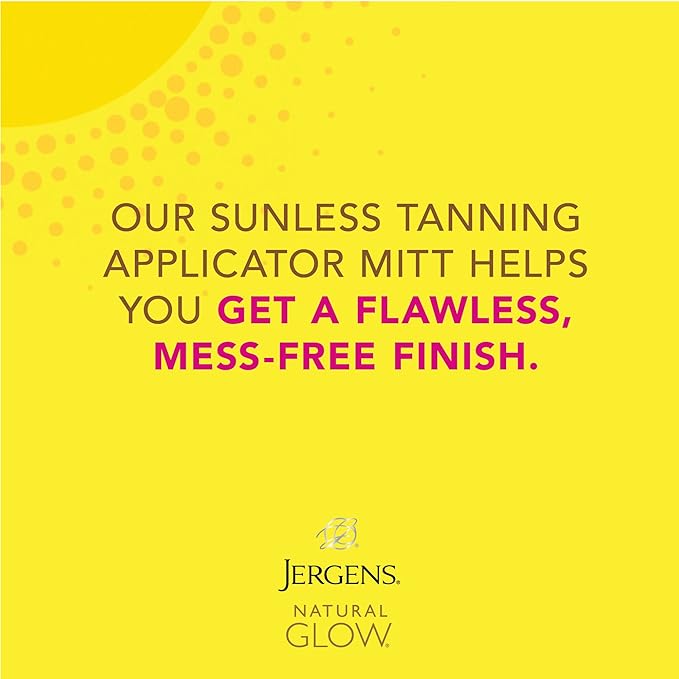 Jergens Natural Glow Body Applicator Mitt, Flawless, Streak-free Tanning Blender Glove, Reusable Tanning Mitt Protects Hands, Deep