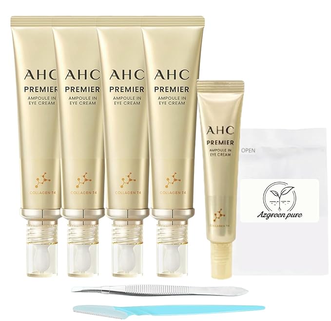 AHC: SEASON 11 PREMIER AMPOULE IN EYE CREAM 40ml(1.35 fl.oz) X 4Pack + SEASON 11 Eye Cream 12ml + Eyebrow Knife + Tweezers included***Be sure to check the additional components!!***