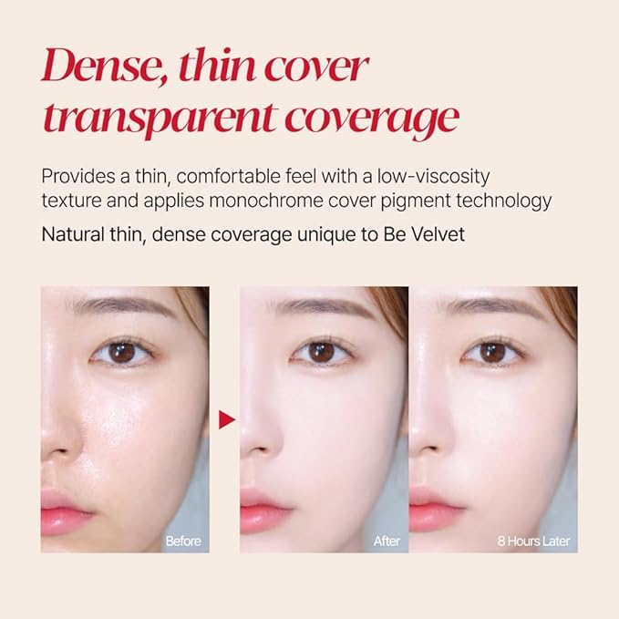 Espoir Be Velvet Fluid Foundation #23 Beige 1.05oz | Luxurious Velvet Finish | Thin, Dense Coverage Matte Foundation | Long-Lasting Hydrated Radiance Liquid Foundation | Korean makeup Foundation