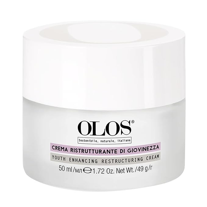OLOS Youth-Enhancing Restructuring Cream - Anti-Aging Face Moisturizer - Face Lotion with Aloe and Shea Butter - Collagen Booster Face Cream - 1.7 oz