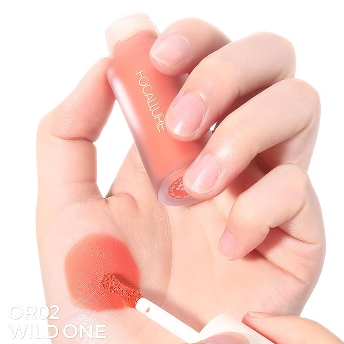 FOCALLURE Silky Cream Liquid Blush,Leaving a Matte Dewy