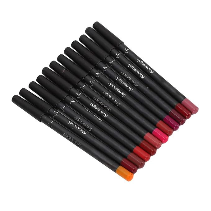 12Pcs Lip Liner Contour Pencil, Waterproof Lip Liner Contour Pencil Waterproof Matte Lipstick Set for Beauty Lovers Lipstick Pencil Makeup Tool Set Lip Contour Pencil Matte Lipstic