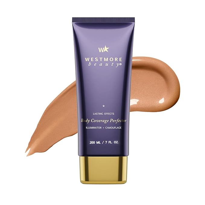 Westmore Beauty Body Coverage Perfector – Waterproof Leg & Body Makeup - Tattoo Cover Up Makeup - 7 Oz (Golden Radiance)