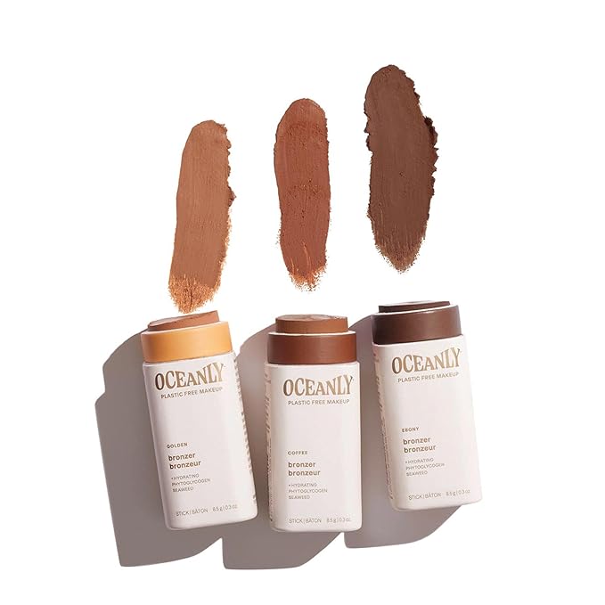 ATTITUDE Oceanly Lightweight Bronzer Stick, Titanium Dioxide-Free, EWG Verified, Plastic-Free, Vegan & Cruelty-free Makeup, Coffee, 0.3 Ounces
