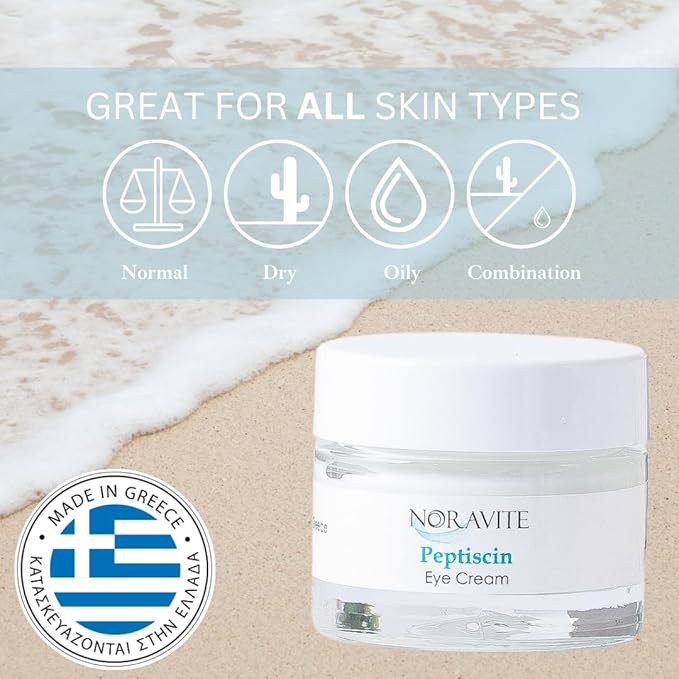 PeptiScin - Peptide Eye Cream with Hyaluronic Acid and Escin | Rich Moisturizing Dark Circle Eye Cream | Brightens and Tones - 1.35 Ounce