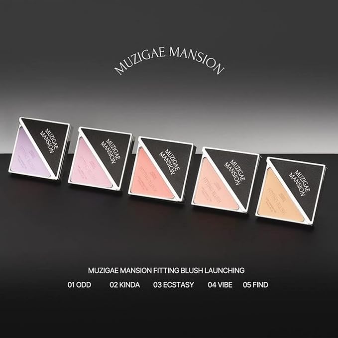 MUZIGAE MANSION FITTING BLUSH Vegan Powder Lightweight, Smooth, Blendable, Face Enhancing Makeup Color (Odd)