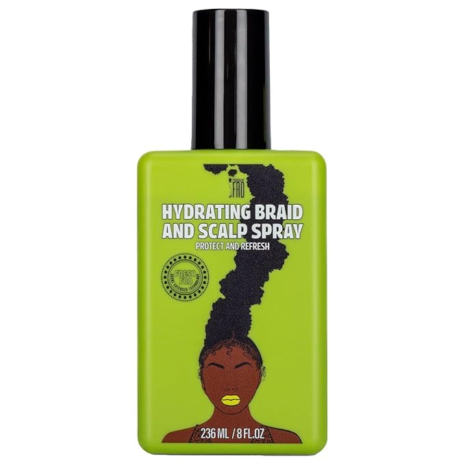 Pardon My Fro Braid & Scalp Hydrating Spray – Moisturizing Scalp Health Treatment for Dry, Itchy Scalp, Hair Hydration, Non-Oily Leave-In Spray for Women, Hyaluronic Acid Infused Hair Care Solution.