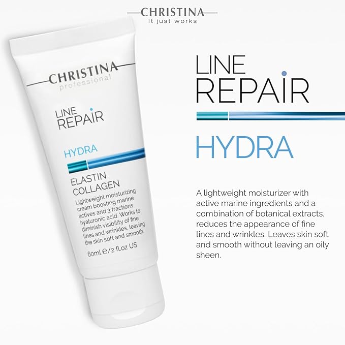 Christina Line Repair Elastin Collagen Cream for Face with Hyaluronic Acid | Face Repair Cream Nourishes and Replenishes the Skin 60ml / 2 fl.oz