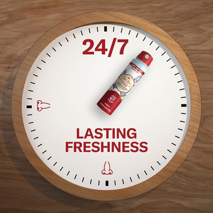 Old Spice Aluminum Free Dry Spray Men's Deodorant, 24/7 Odor Protection, Wilderness Scent of Lavender, 4.3oz (Pack of 3)