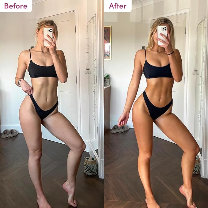 Coco & Eve Bali Bae Self Tan Set (Dark). All Natural Sunless Tanning Mousse. Instant Self Tanning Lotion with Bronzer, Miit & Back Applicator for Flawless Application and Bronze