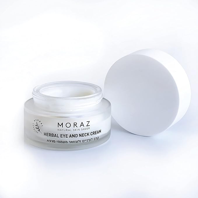Moraz Herbal Eye and Neck Cream - Pomegranate Moisturizer - Neck and Under Eye Cream - Shea Butter Infused Skin Care - Anti Aging Eye Cream - 1.7 oz