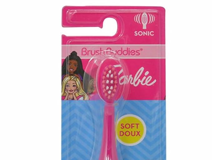 Brush Buddies Barbie Battery Powered Sonic Toothbrush for Kids, Children, Boys, Girls Barbie Electric Toothbrush