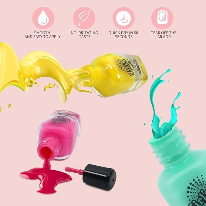 Nail Art Studio Beauty Nail Art Set Gift for Girls Healthy Non-Toxic Tasteless Fashion Dryer Light