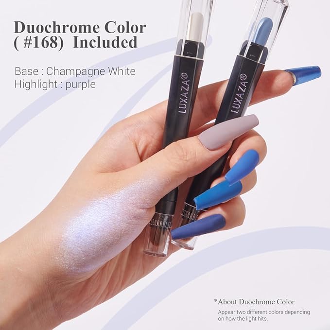 Blue Eyeshadow Stick Makeup 6PCS Set, Metallic Shimmer Matte Cream Eye Shadow Palette Eyeliner Brightener Pencil Crayon - Mermaidcore