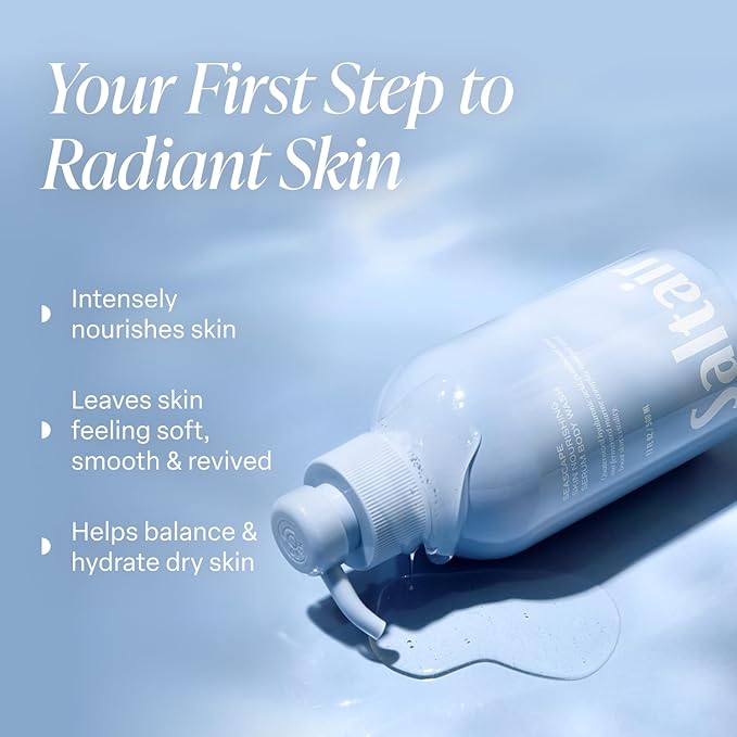 Saltair Body Wash, For Him Scents 2-Pack. Moisturizing Body Cleanser with Monoi Oil and Cupuacu Butter. Luxury Shower Gel for Women and Men. Vegan, Cruelty-Free, Paraben-Free. 2x 17oz Pump Bottles