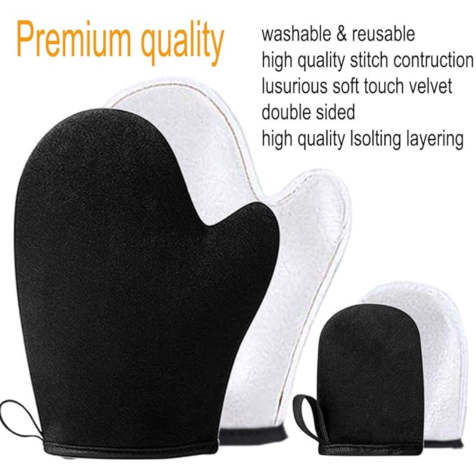 Self Tanning Mitt Applicator - Self Tanner Applicator, Tanning Mitts Self Tanner Mitt Applicator, Self Tanner Mit, 5 in 1 Self Tanning Glove for Self Tan Mit, Self Tan Mitt Applicator