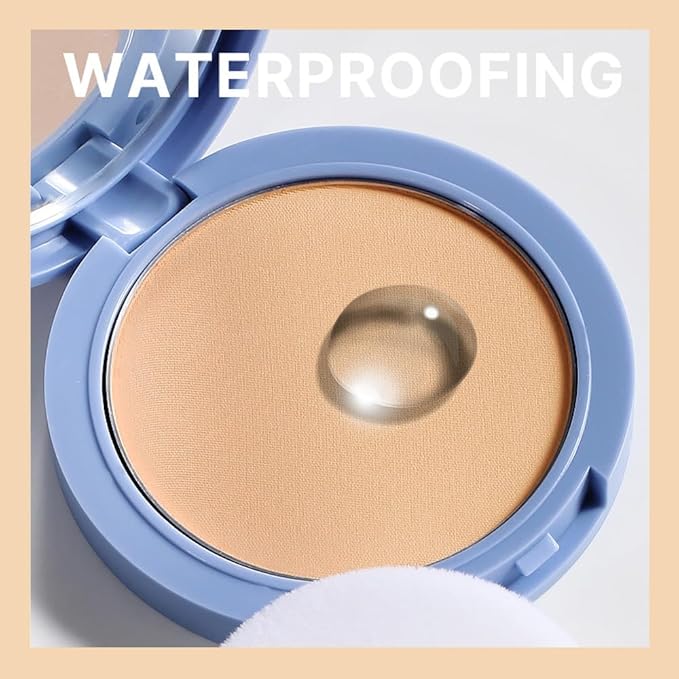 evpct Kaely Oil Control Pressed Face Powder, Get Smooth Flawless Fine Lines and Lightweight Finishing Foundation, Control Shine Long Lasting Waterproof Face Setting Powder Cosmetic, 03 Pure Beige