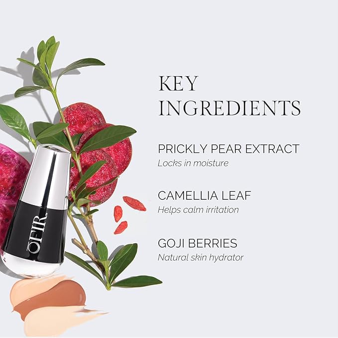 OFIR Skin Satin Medium Coverage Foundation | Buildable, Non-Creasing Finish | Vegan, Cruelty-Free, Paraben-Free Makeup | Blue Light Protection | 1 FL OZ (Chai - Deep Cool)