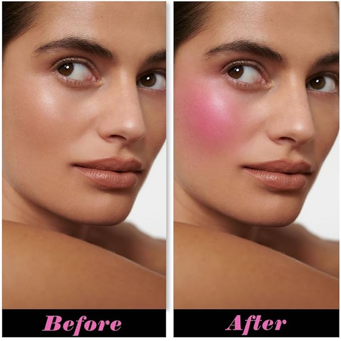 Single Rose Pink Matte Blush for Cheeks Face Blushes Makeup Palette, Rose Bean Monochrome Cream Blushes Palette Makeup for Older Women, Natural Pigmented Paleta de rosa oscuro monocromática 02