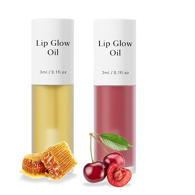 2 Pack Plumping Lip Oil,No-Sticky Lip Nourishing
