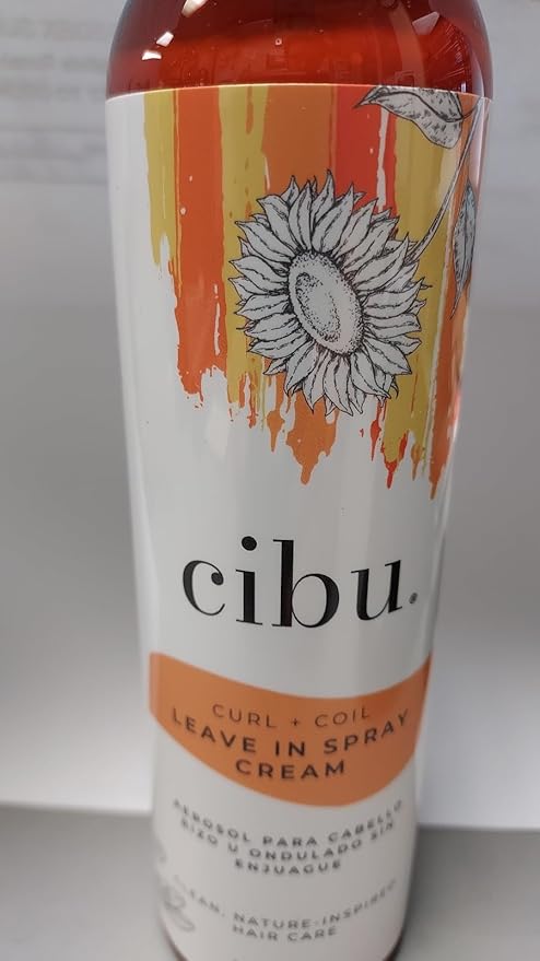 Cibu Leave-In Spray Cream for Curls, Coils & Waves - Moisturizes & Strengthens with Improved Texture | Revitalizes & Activates Frizz-Free, Smooth, Shiny Hair 8oz